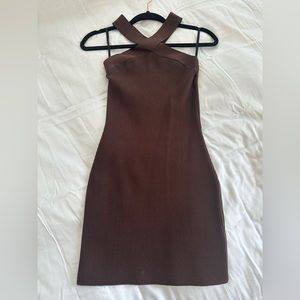 Babaton Aritzia Sculpt Knit Criss Cross Dress